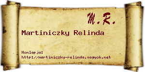 Martiniczky Relinda névjegykártya